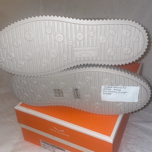 NWT VOILE BLANCHE LIPARI Charcoal Grey Fur Suede and Felt Sneakers - Picture 15 of 16